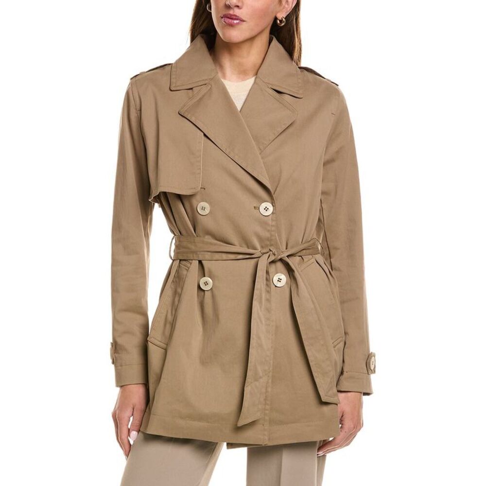 Fleurette Womens  Trench Coat, Brown